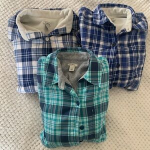 Bundle of L.L.Bean Fleece Lined Button up Shirts